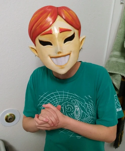 Byr Giyilebilir Cosplay: Mutlu Maske Satıcı Maskesi (Plastik Aparattır!!!) 3D ürün görseli