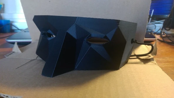 Byr Düşük Poli Maskeli Balo Maskesi (Sadece Plastik Aparattır!!!) 3D - 1