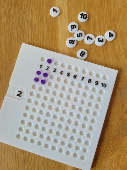 Byr Montessori çarpım tahtası - küçük çarpım tablosu (Sadece Plastik Aparattır!!!) 3D - Resim 2
