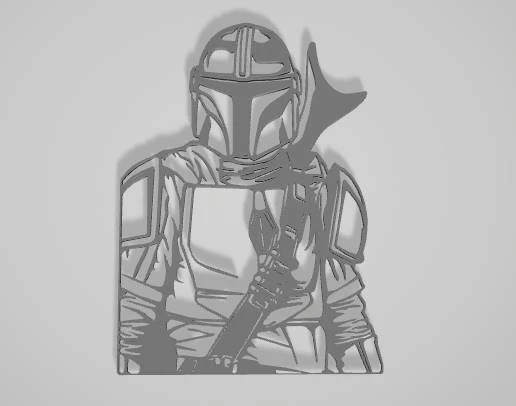 Byr Mandalor duvar sanatı (Sadece Plastik Aparattır!!!) 3D - 2