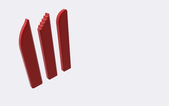 Byr Çömlekçilik Şekillendirme Araçları #2 (Sadece Plastik Aparattır!!!) 3D