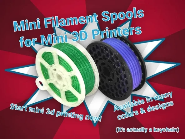 Mini 3D Yazıcılar için Mini Filament Makarası 3D FFF (Plastik Aparattır!!!)