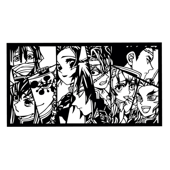 Demon Slayer - Sütunlar - Hashira 2D Posteri (Plastik Aparattır!!!)