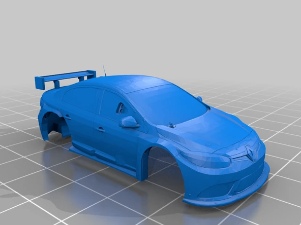 Byr Turbo yarışı Renault Megane C-72 (Sadece Plastik Aparattır!!!) 3D - 3