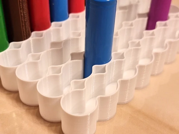 Byr 18650 Kutu / Düzenleyici / Saklama / Tutucu KOLAY BASKI (Sadece Plastik Aparattır!!!) 3D - 3