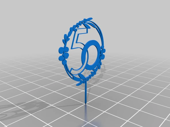 Byr 50 yıldönümü kek topper (Plastik Aparattır!!!) 3D