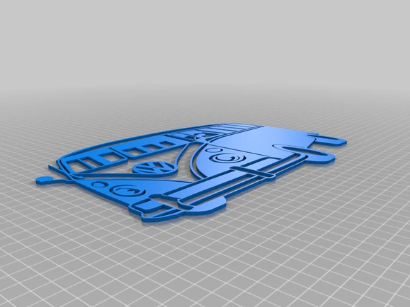 Byr VW Otobüs Duvar Dekoru (Sadece Plastik Aparattır!!!) 3D - 3