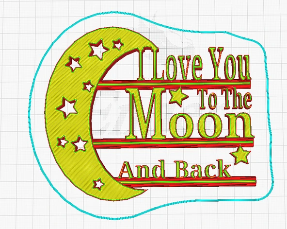 Byr Seni Aya ve Arka Düğün Tabelası'na Kadar Seviyorum (Sadece Plastik Aparattır!!!) 3D - 3