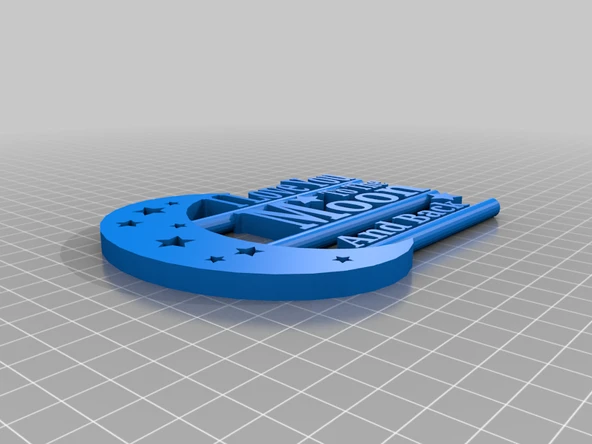 Byr Seni Aya ve Arka Düğün Tabelası'na Kadar Seviyorum (Sadece Plastik Aparattır!!!) 3D - 2