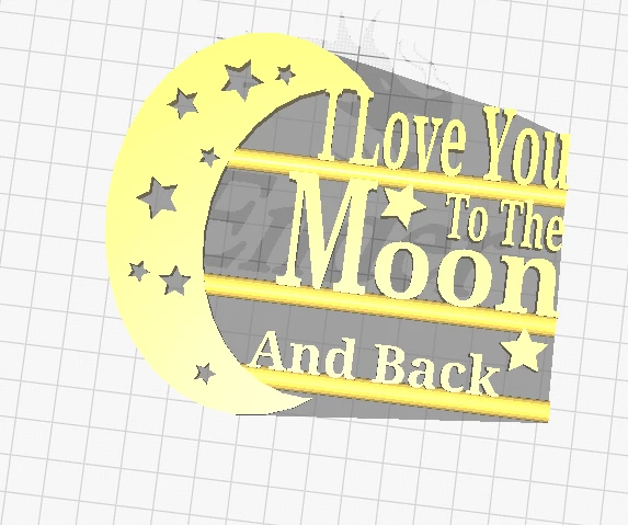 Byr Seni Aya ve Arka Düğün Tabelası'na Kadar Seviyorum (Sadece Plastik Aparattır!!!) 3D - 4