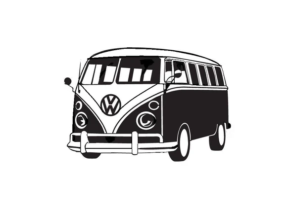 Byr VW Otobüs Duvar Dekoru (Sadece Plastik Aparattır!!!) 3D