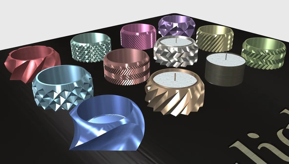 Byr AR tealight seti (Sadece Plastik Aparattır!!!) 3D - 3