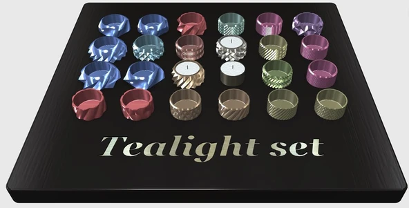 Byr AR tealight seti (Sadece Plastik Aparattır!!!) 3D