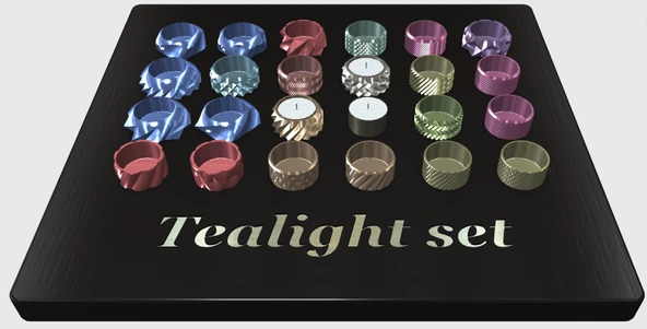 Byr AR tealight seti (Sadece Plastik Aparattır!!!) 3D - 2