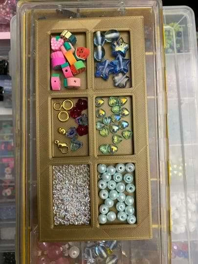 Byr Altı bölüm bilezik boncuk tutucu tepsisi (Sadece Plastik Aparattır!!!) 3D ürün görseli