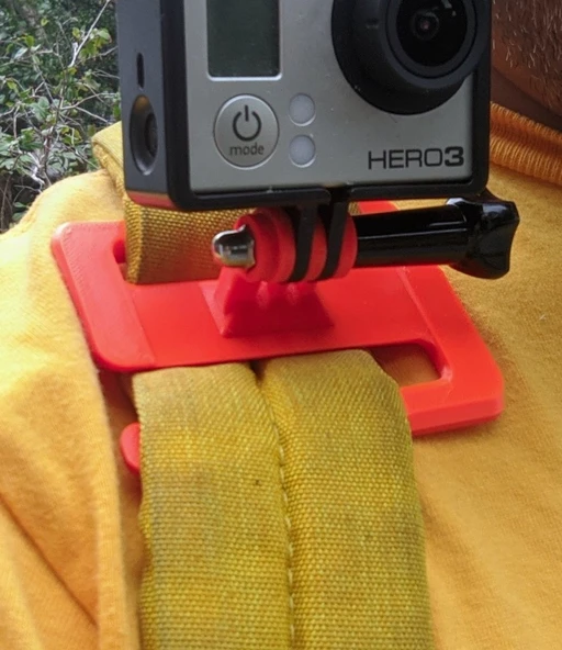 Byr GoPro Omuz Askısı Montajı için Güçlendirilmiş (Sadece Plastik Aparattır!!!) 3D