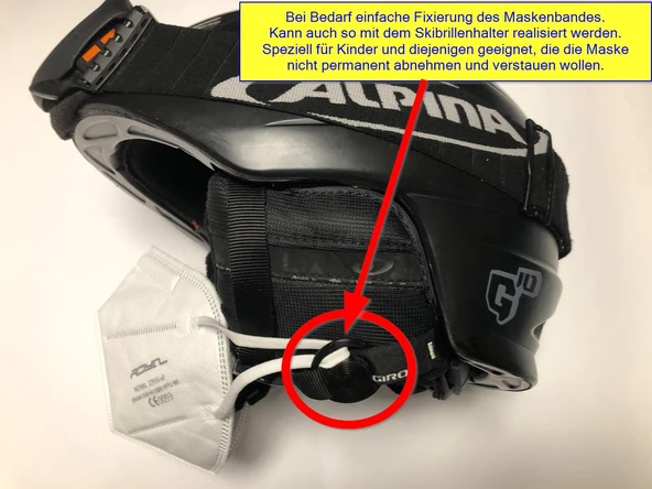 Byr Maskenhalter Kayak Kaskı / Maske tutucusu Kayak Kaskı (Plastik Aparattır!!!) 3D - Resim 3