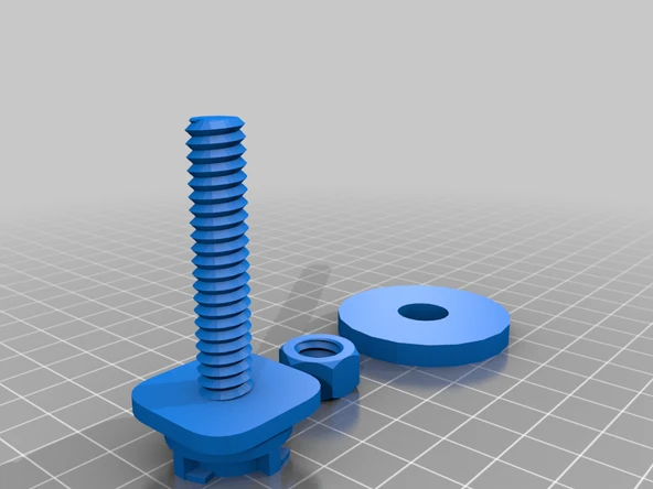 Byr Klozet Kapağı Cıvatası, Rondelası ve Somunu (Sadece Plastik Aparattır!!!) 3D - 2