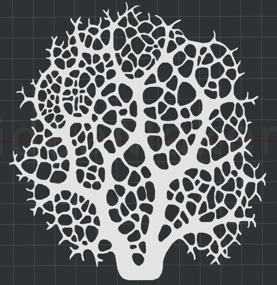 Byr Mercan - Gorgon Deniz Yelpazesi 2d Duvar Tablosu (Sadece Plastik Aparattır!!!) 3D - Resim 2