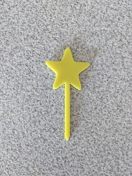 Yıldız şeklindeki topper (Plastik Aparattır!!!)
