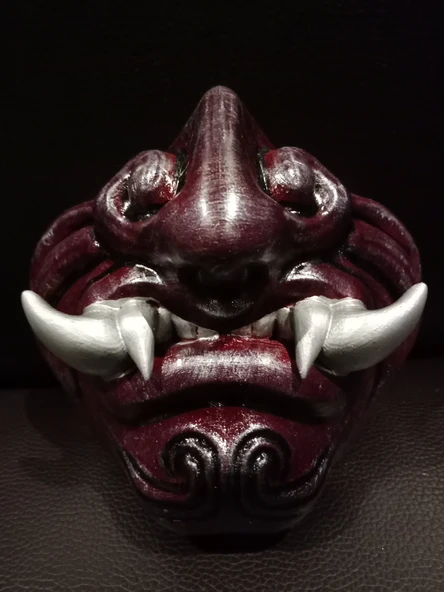 Byr Oni Yarım Maske (Sadece Plastik Aparattır!!!) 3D - Resim 2