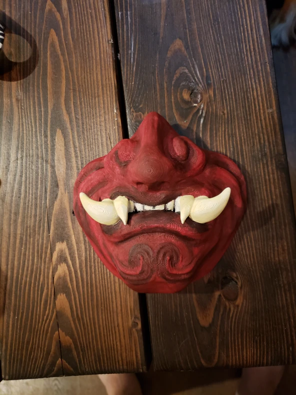 Byr Oni Yarım Maske (Sadece Plastik Aparattır!!!) 3D - Resim 3