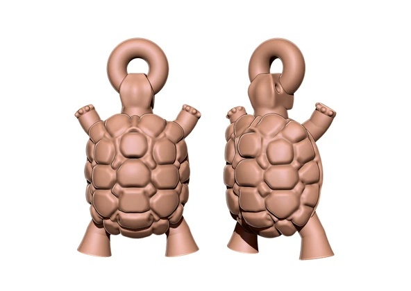 Byr Kaplumbağa Kolye - Takı (Plastik Aparattır!!!) 3D - Resim 2