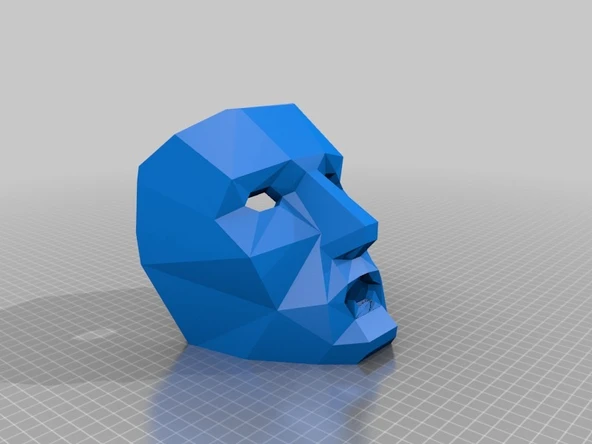 Byr Başka Bir Yazdırılabilir Düşük Poli Maske (Sadece Plastik Aparattır!!!) 3D - 1