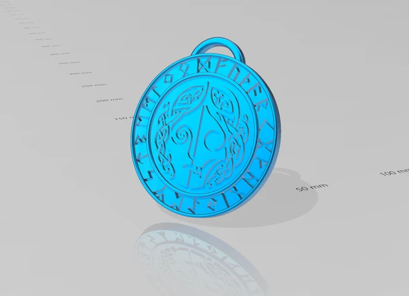 Byr İskandinav Tanrıçası Hel madeni para kolye muska Viking takıları (Sadece Plastik Aparattır!!!) 3D - Resim 3