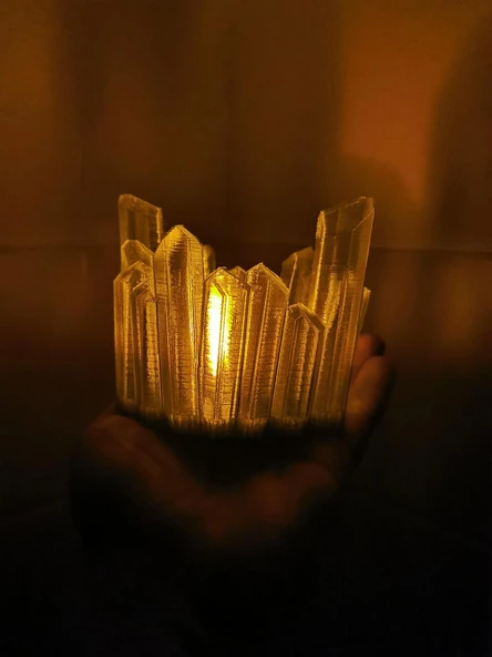 Byr Kristal Çay Işık Tutucu (Sadece Plastik Aparattır!!!) 3D - 3