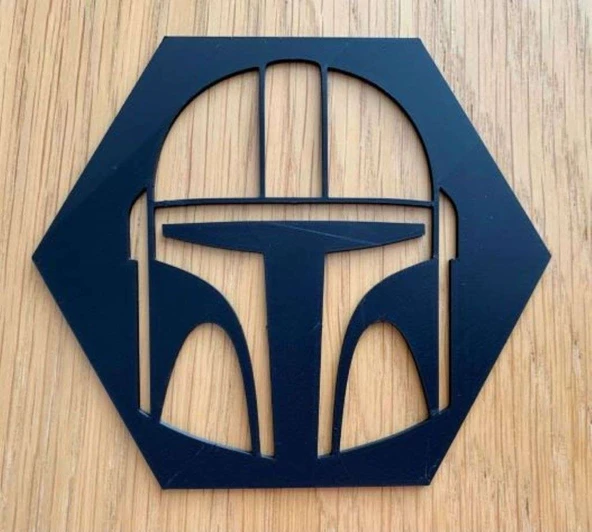 Byr 100Hex Mandalor Kaskı (Sadece Plastik Aparattır!!!) 3D