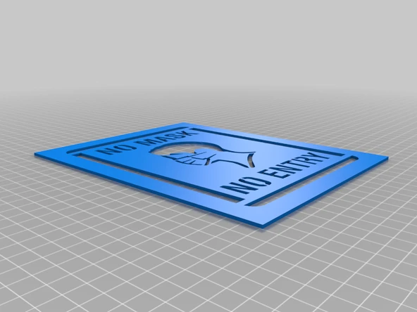 Byr Maske Yok Giriş Yok şablonu (Sadece Plastik Aparattır!!!) 3D - Resim 3