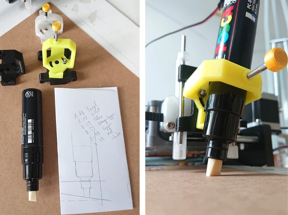 Byr POSCA kalem tutucusu (PC-8K / 25 mm çapa kadar) (Sadece Plastik Aparattır!!!) 3D - Resim 2