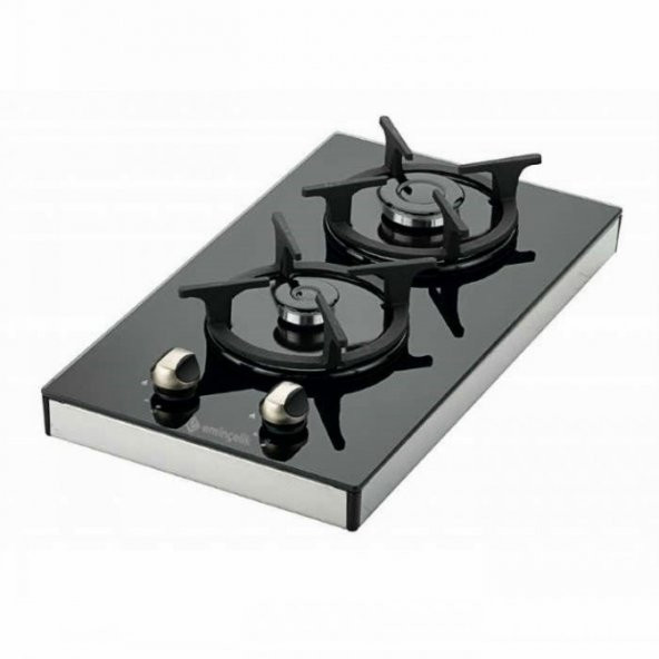 Eminçelik SH 4120 BG30  Set Üstü Siyah Cam Domino Ocak - 3