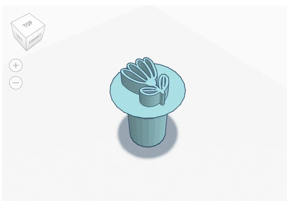 Sevimli çiçek çömlek damgası (Plastik Aparattır!!!)