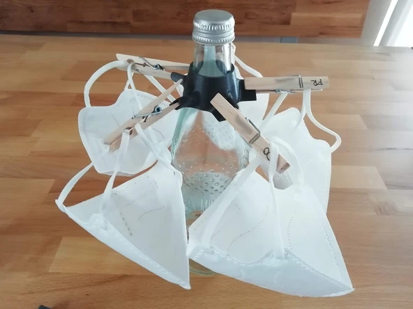 Byr Yeniden Kullanım için FFP2 / KN95 maskeleri için depolama (Sadece Plastik Aparattır!!!) 3D - Resim 3