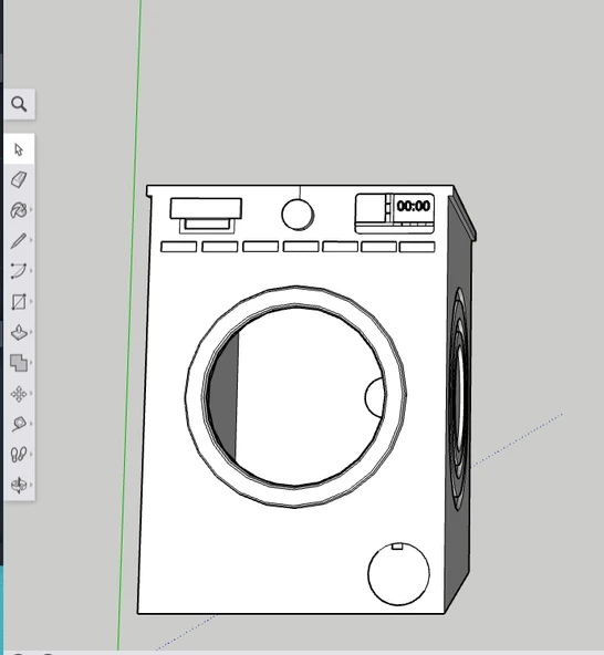 Byr Çamaşır makinesi kalemlik (Sadece Plastik Aparattır!!!) 3D - 2
