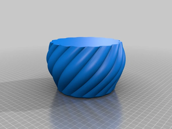 3D Yazdırılabilir Spiral Kase - Spiral Vazo - Şeker Tutucu - Lamba (Plastik Aparattır!!!) - 3