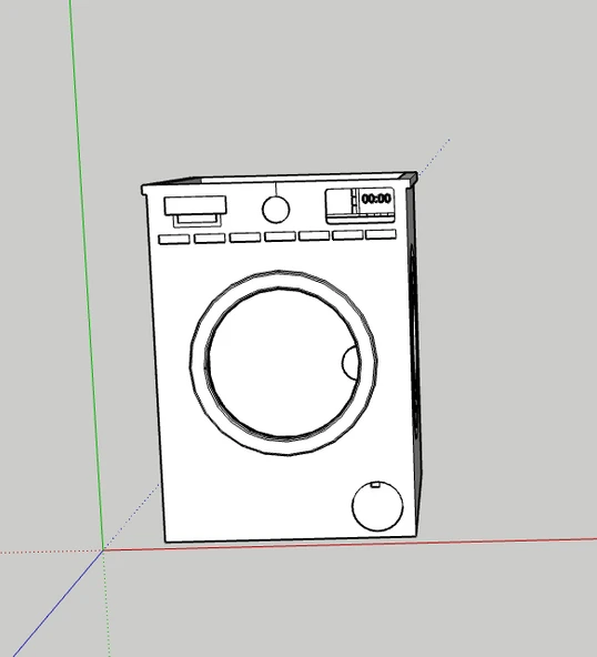 Byr Çamaşır makinesi kalemlik (Sadece Plastik Aparattır!!!) 3D - 3