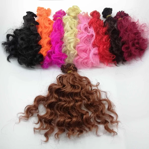 Amigurumi Dalgalı Saç 20 Cm ( 1 Adet )