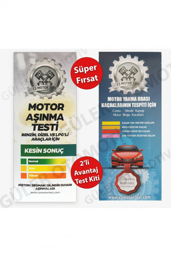 CS Motor Aşınma ve Conta Kaçak Testi- Avantajlı 2li Paket - 3