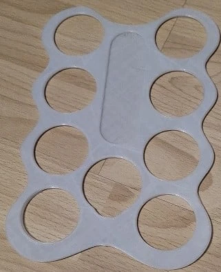 Byr Süt şişesi kapaklarından yapılmış çıkarılabilir haznelere sahip Sanatçı Paleti (Sadece Plastik Aparattır!!!) 3D - 3