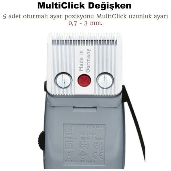 Moser Deı-1400-0050 Profesyonel Saç Kesme Makinesi-Resmi Fonex Garantili - 6