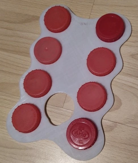 Byr Süt şişesi kapaklarından yapılmış çıkarılabilir haznelere sahip Sanatçı Paleti (Sadece Plastik Aparattır!!!) 3D - 4