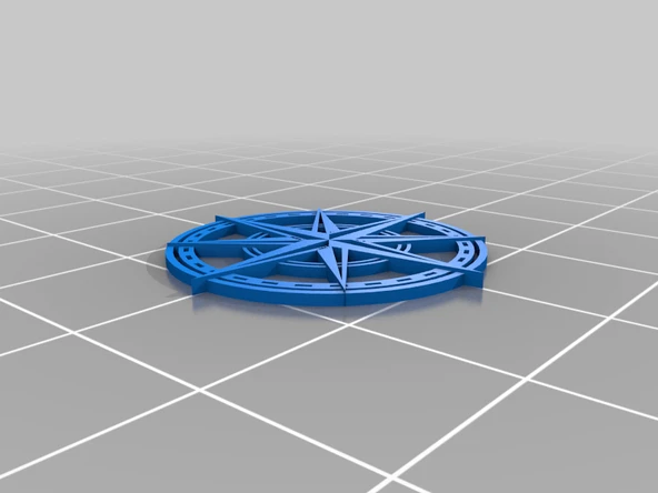 Byr Compas kolye / anahtarlık (Plastik Aparattır!!!) 3D - Resim 2