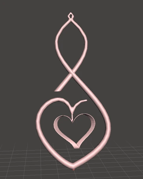 Byr Sevgililer Aşk Kolye (Plastik Aparattır!!!) 3D - Resim 3