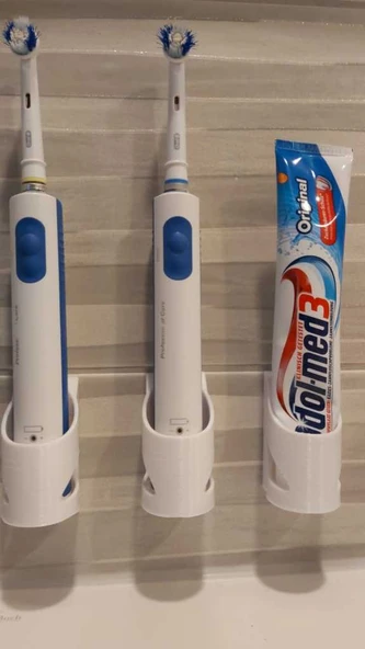 Braun Elektrikli Diş Fırçası Banyo Duvar Tutucusu (Vidasız) (Plastik Aparattır!!!)