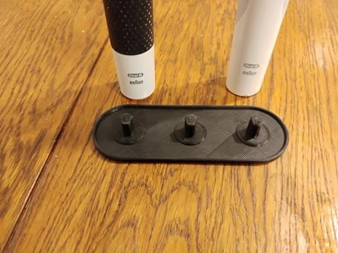 Byr Oral B diş fırçası için üçlü taban (Sadece Plastik Aparattır!!!) 3D - 3