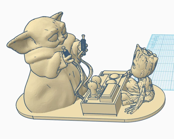 Kitbash Bebek Yoda ve Bebek Groot 2 (Plastik Aparattır!!!) - 2