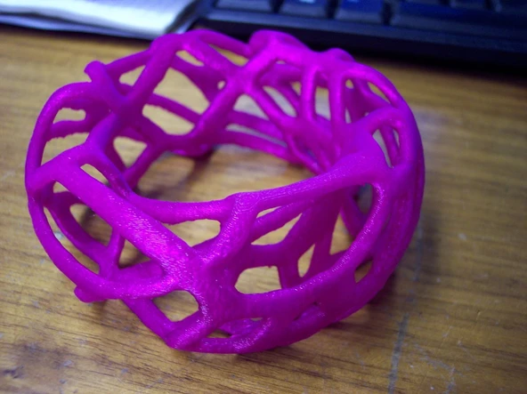 Byr voronoi çift kabuklu bilezik (Sadece Plastik Aparattır!!!) 3D - Resim 2